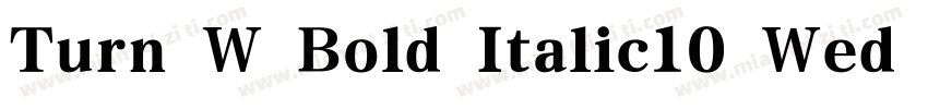Turn W Bold Italic10 Wed Apr 13 14字体转换